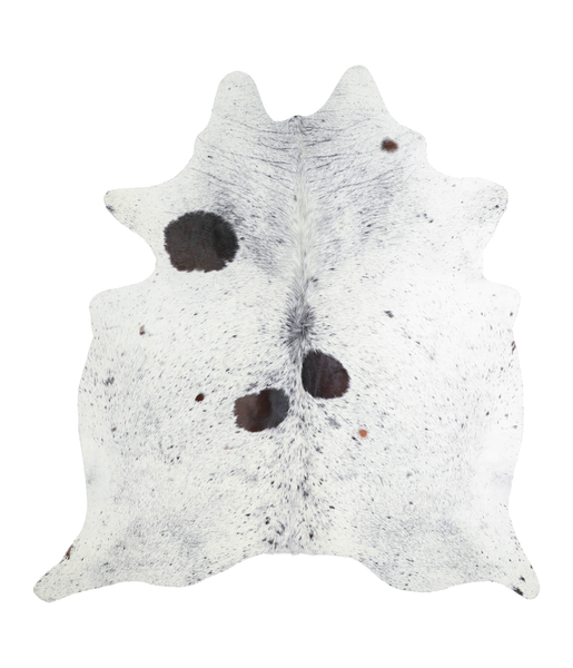 Salt and Pepper Black Cowhide Rug #A21092