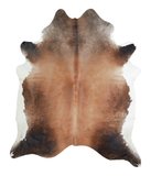 Brown with Red Cowhide Rug #A21104