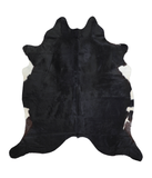 Solid Black Cowhide Rug #A21122