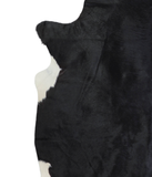 Solid Black Cowhide Rug #A21122