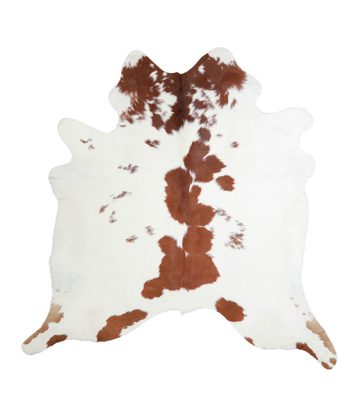 Brown and White Cowhide Rug #A21144