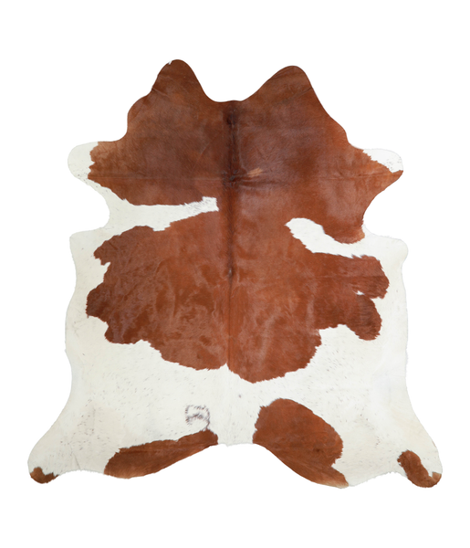 Brown and White Cowhide Rug #A21145