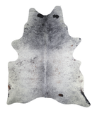 Salt and Pepper Black Cowhide Rug #A21174