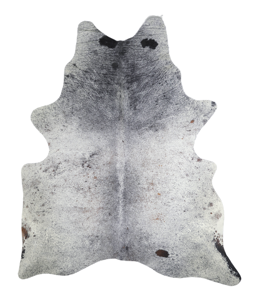 Salt and Pepper Black Cowhide Rug #A21174