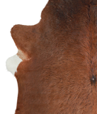 Solid Brown Cowhide Rug #A21198