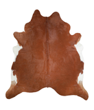 Brown and White Regular Cowhide Rug #A21236
