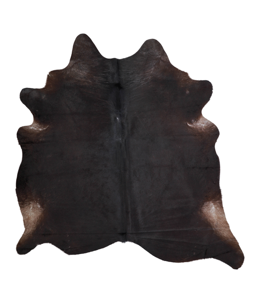 Solid Black Cowhide Rug #A21240
