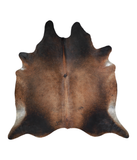 Brown with Red Cowhide Rug #A21274