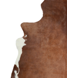 Brown and White Regular Cowhide Rug #A21279