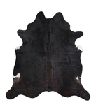 Solid Black Cowhide Rug #A21294
