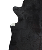 Solid Black Cowhide Rug #A21294