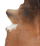 Brown with Red Cowhide Rug #A21301