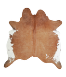 Brown and White Regular Cowhide Rug #A21336