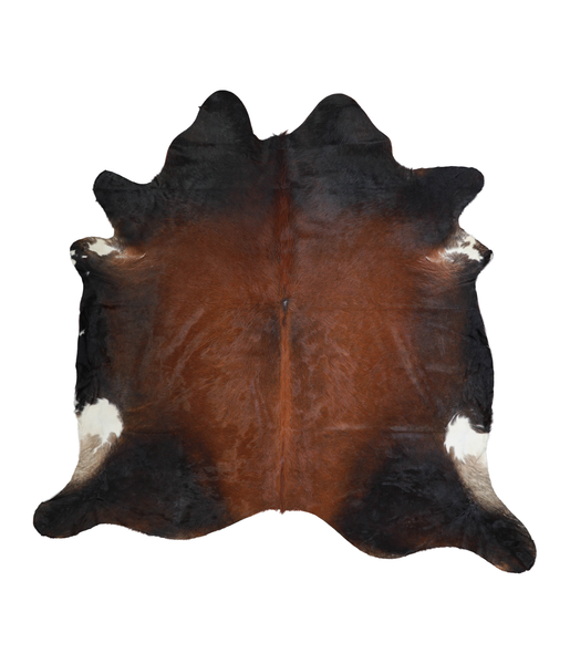 Brown with Red Cowhide Rug #A21411