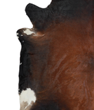 Brown with Red Cowhide Rug #A21411