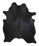 Solid Black Cowhide Rug #A21473