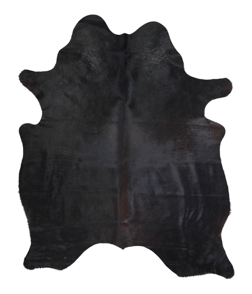 Solid Black Cowhide Rug #A21473