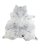 Salt and Pepper Black Cowhide Rug #A21490