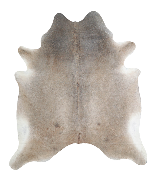 Grey with Beige Cowhide Rug #A21517
