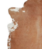 Brown and White Regular Cowhide Rug #A21549