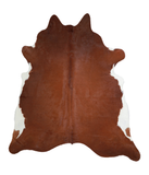 Brown and White Regular Cowhide Rug #A21562