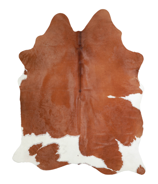 Brown and White Cowhide Rug #A21588