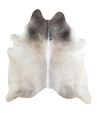 Grey with Beige Cowhide Rug #A21655