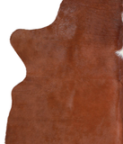 Brown and White Regular Cowhide Rug #A21668