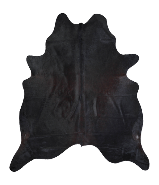 Solid Black Cowhide Rug #A21687