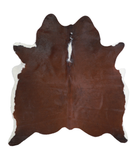 Brown and White Regular Cowhide Rug #A21689
