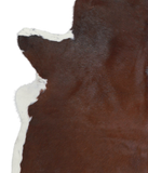 Brown and White Regular Cowhide Rug #A21689
