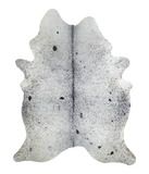 Salt and Pepper Black Cowhide Rug #A21713