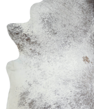 Salt and Pepper Black Cowhide Rug #A21754