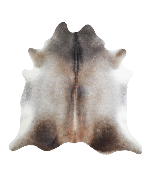 Grey with Beige Cowhide Rug #A21815