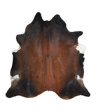 Brown with Red Cowhide Rug #A21821