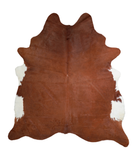 Brown and White Regular Cowhide Rug #A21830