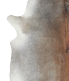 Grey with Beige Cowhide Rug #A21851