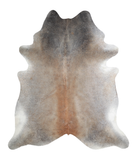 Grey with Beige Cowhide Rug #A21917