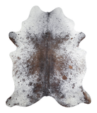 Salt and Pepper Brown Cowhide Rug #A21921
