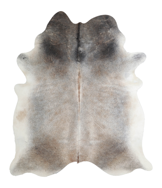 Grey with Beige Cowhide Rug #A21930