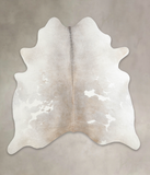 Grey with Beige Cowhide Rug #A21973