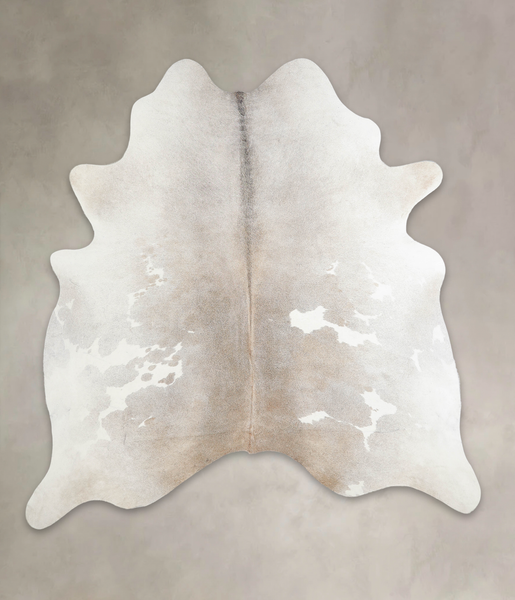 Grey with Beige Cowhide Rug #A21973