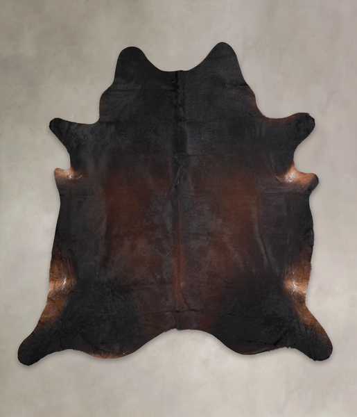 Brown with Red Cowhide Rug #A22017