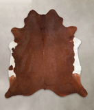 Solid Brown Cowhide Rug #A22028