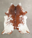 Brown and White Cowhide Rug #A22053