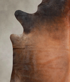 Brown with Red Cowhide Rug #A22121