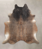 Grey with Beige Cowhide Rug #A22132