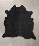 Solid Black Cowhide Rug #A22134