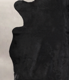 Solid Black Cowhide Rug #A22134