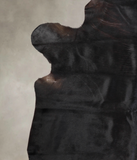 Solid Black Cowhide Rug #A22138
